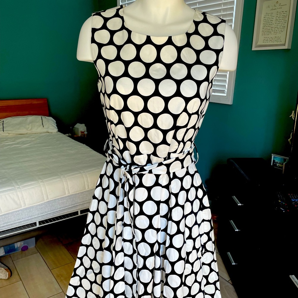 NWT Ixia Modcloth Polka Dot Dress, Size L
